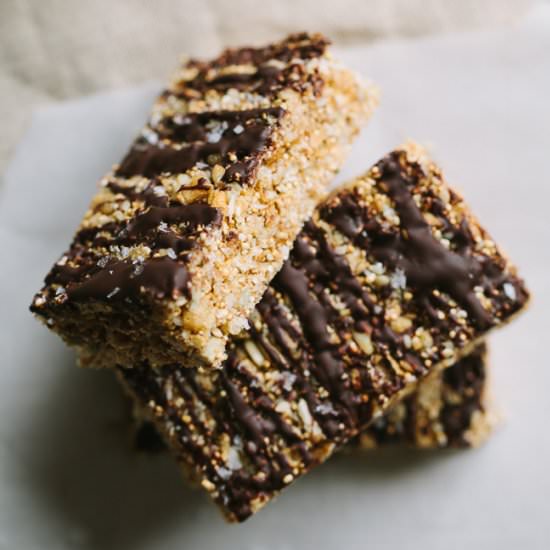 Puffed Amaranth Crispie Bars
