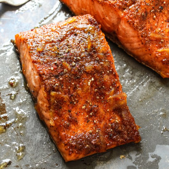 Orange Glazed Cajun Salmon