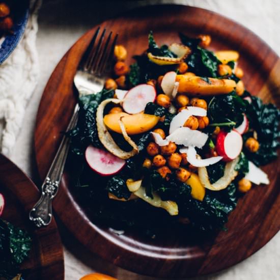 Crispy Chickpea & Kale Salad