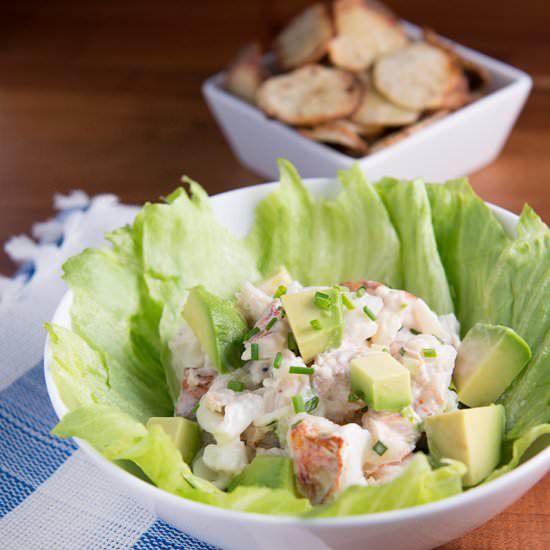 Lobster Salad with Taro Chips
