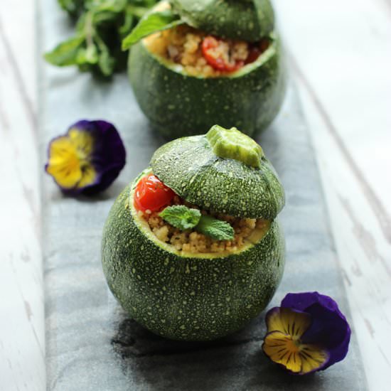 Stuffed Zucchini with Cous Cous