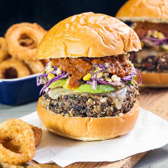Enchilada Black Bean Burgers