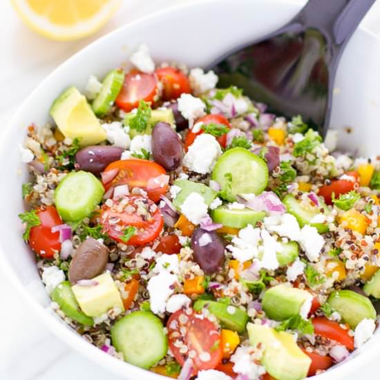 Mediterranean Style Rainbow Quinoa