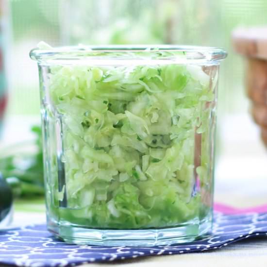 Jalapeño Cilantro Sauerkraut
