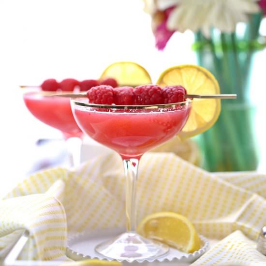 Raspberry Lemon Drop Martinis