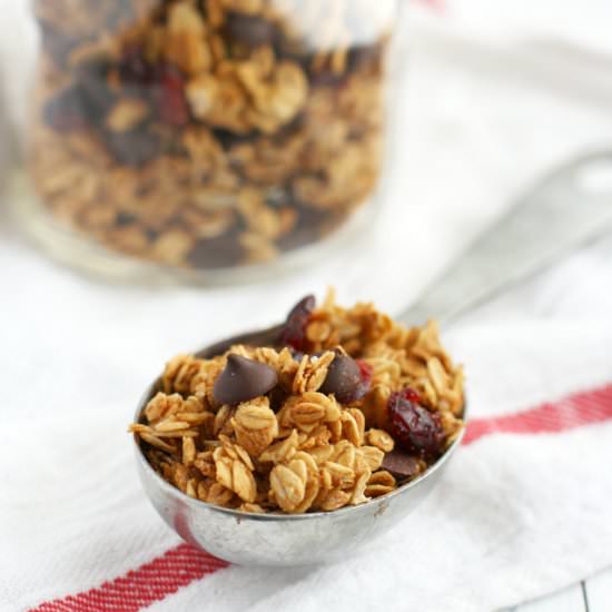 Chocolate Chip Cranberry Granola