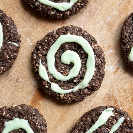 Wasabi swirl chocolate cookies