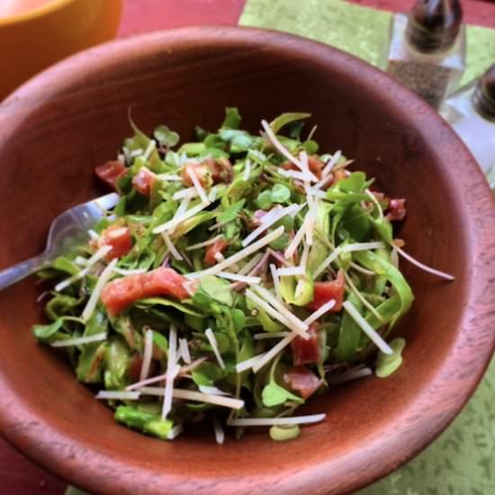 Shaved Asparagus & Prosciutto Salad