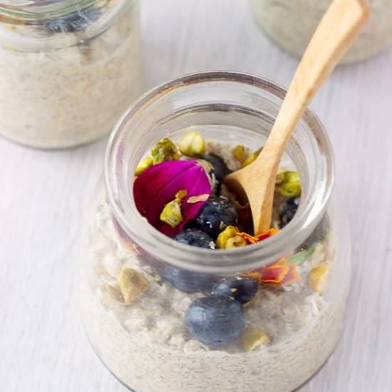 Lemon and Blueberry Bircher Muesli