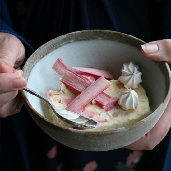 Rhubarb and Mascarpone Semifreddo