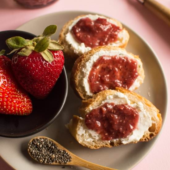 Strawberry Rhubarb Chia Seed Jam