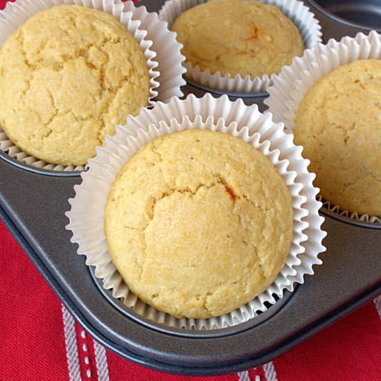 Pesto Stuffed Cornbread Muffins