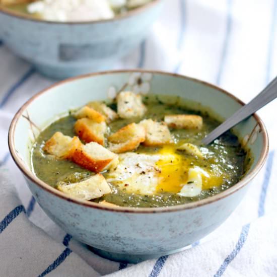 Asparagus, Spinach, and Potato Soup