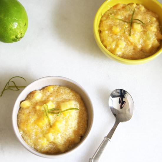 Mango, Pineapple & lime Tapioca