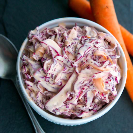 Sriracha Red Cabbage Slaw