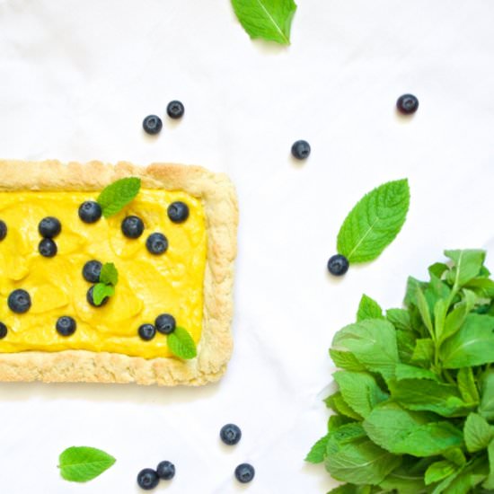 White Chocolate & Mango Curd Tart