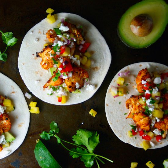Crispy Roasted Cauliflower Tacos