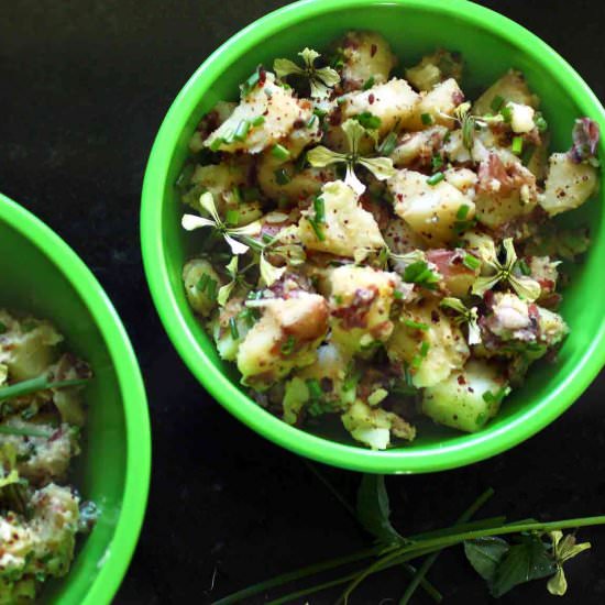 Arugula Blossom Potato Salad