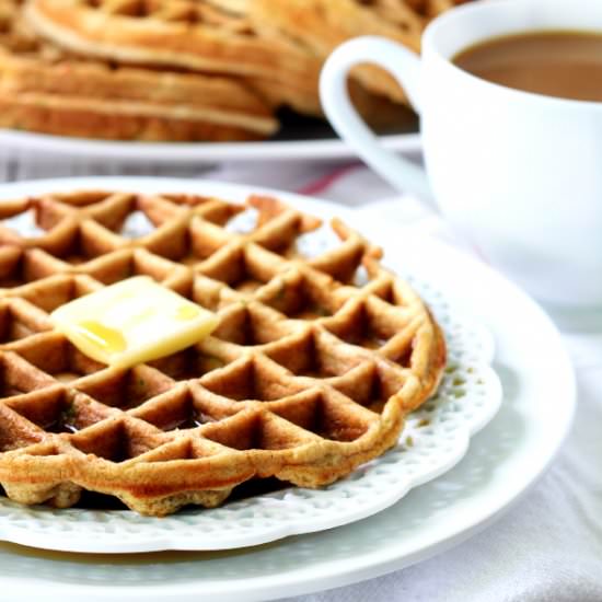 Zucchini Bread Waffles