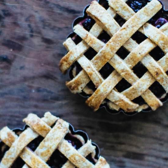 Vegan Blueberry + Basil Pies