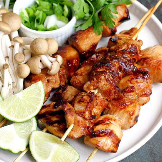 Honey Sriracha Chicken Kebabs