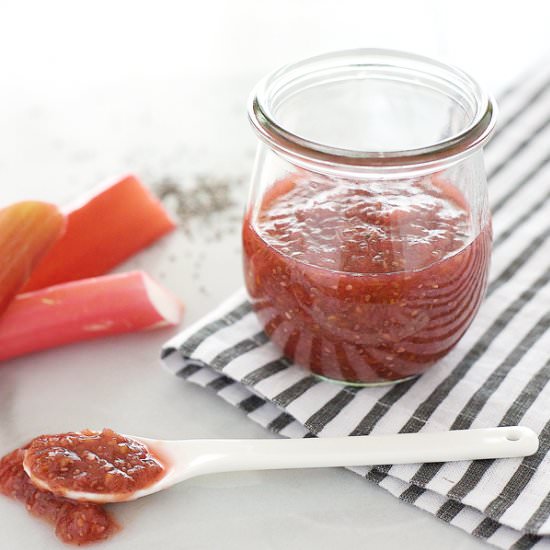 Vanilla Rhubarb Chia Jam