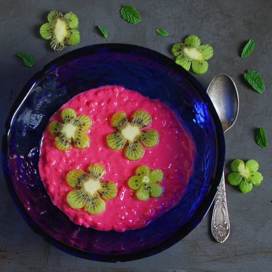 Raspberry Rice Pudding