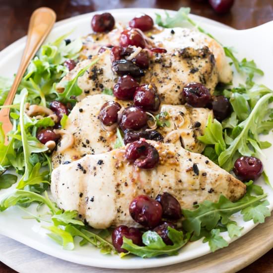 Grilled Chicken Cherry Salad