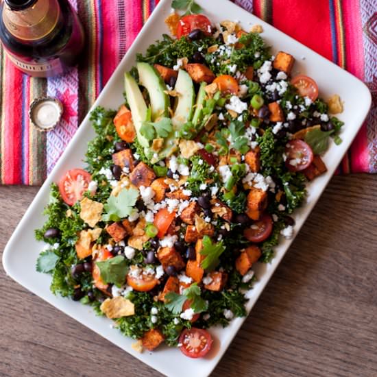 Vegetarian Kale Taco Salad