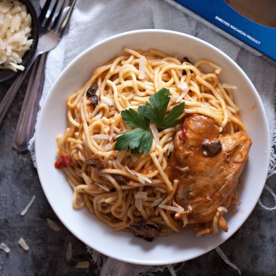 Spanish Style Spaghetti w Chicken