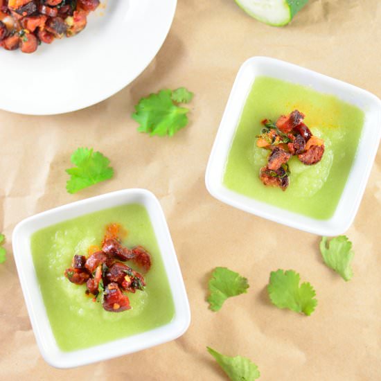 Wasabi and Mint Cucumber Gazpacho
