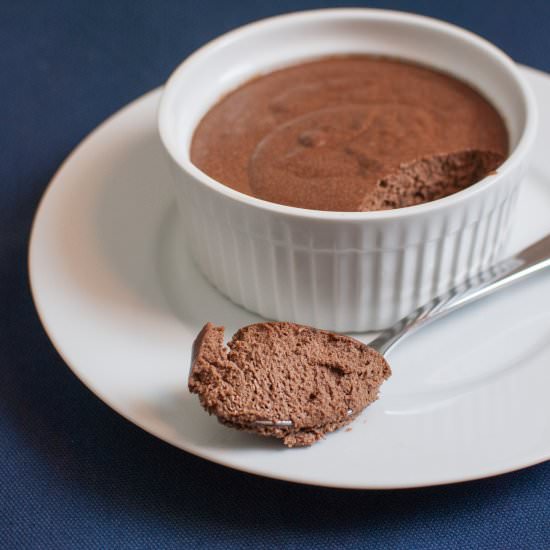 Salted dark chocolate mousse