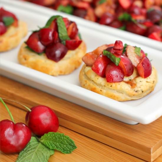 Cherry Puff Pastry Bruschetta