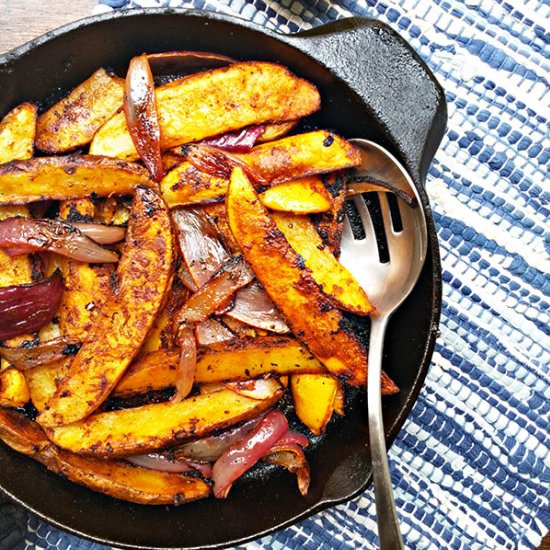 Cajun spiced potato wedges