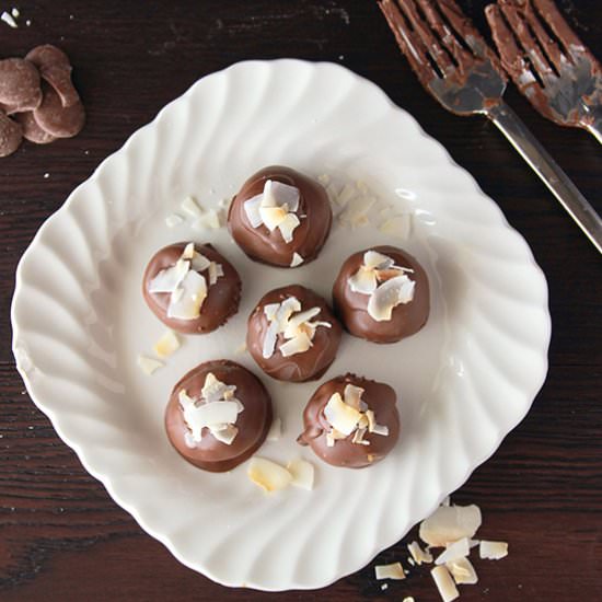 Almond, Coconut, Caramel Truffles