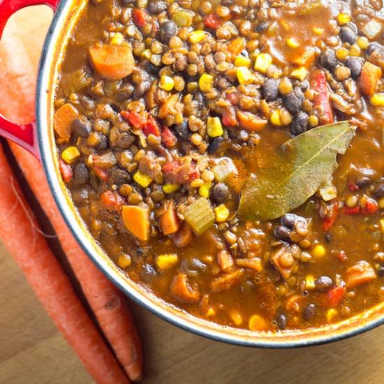 Black Bean & Lentil Chili