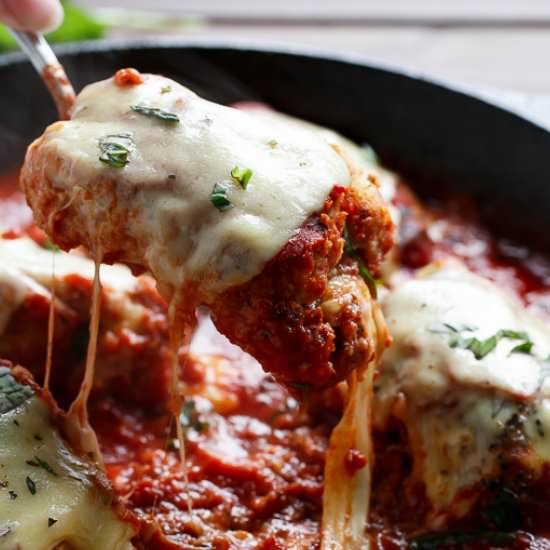 One Pan Mozzarella Stuffed Chicken