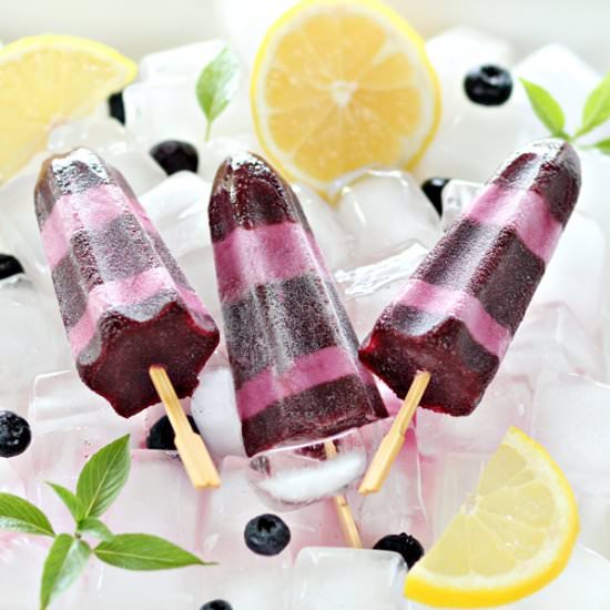 Blueberry Yogurt Popsicles