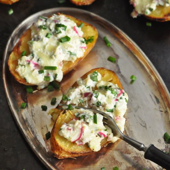 Potatoes Baked with Cottage Cheese