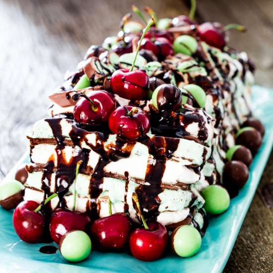 Chocolate Mint and Cherry Ice Dream