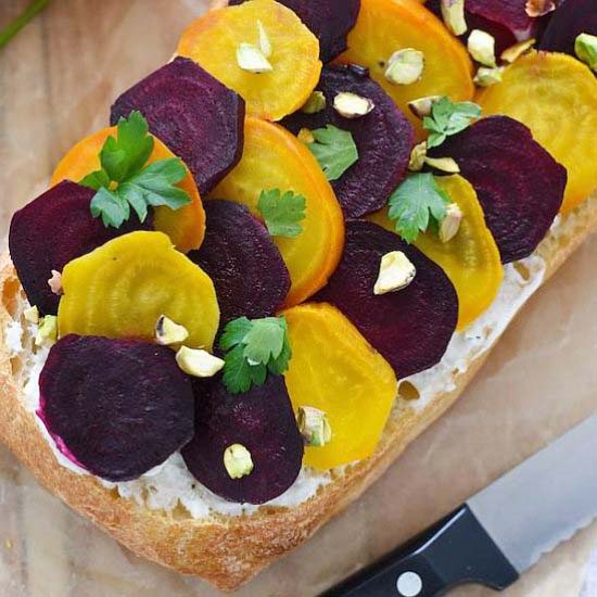 Beet & Blue Cheese Picnic Sandwich