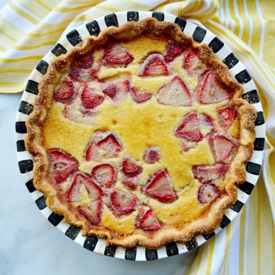 Strawberry Buttermilk Chess Pie