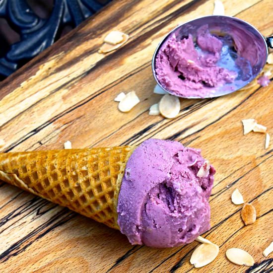 Cherry-Almond Coconut Milk Icecream