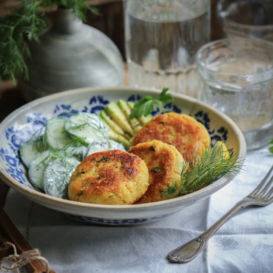 Golden Potatoes-Couscous-Patties
