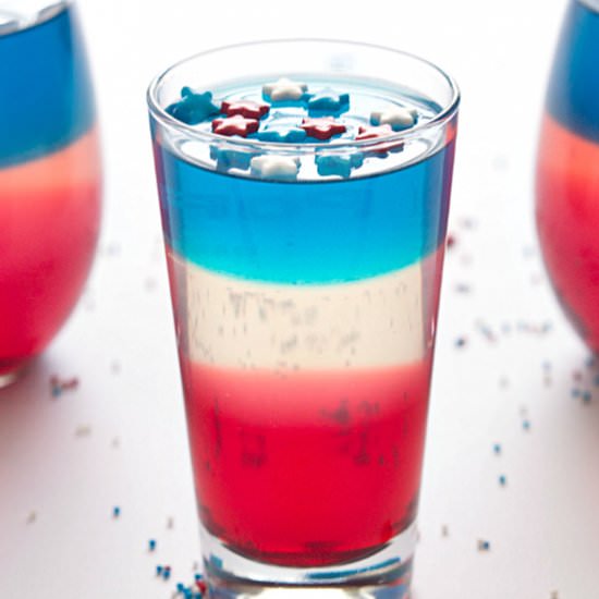 Red, White and Blue Jello Cups