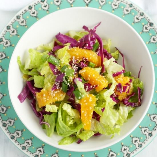 Orange Romaine Sesame Salad