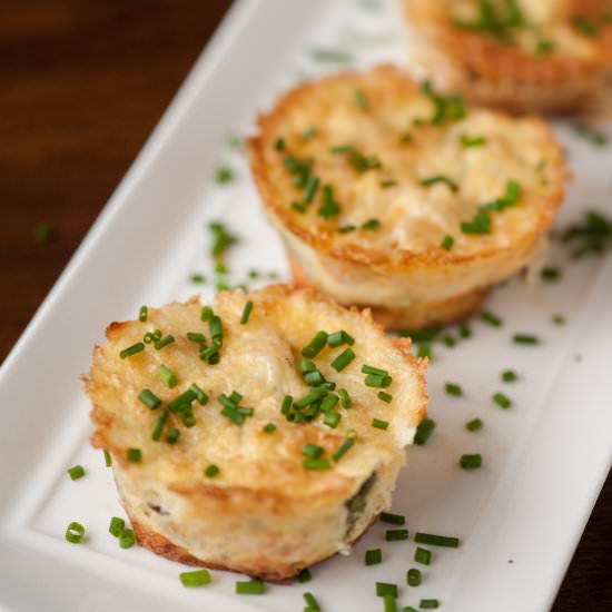 Mini Salmon Asparagus Frittatas