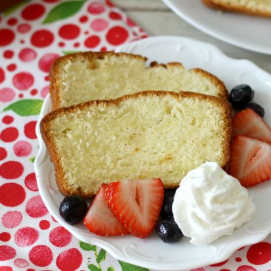 Vanilla Pound Cake with Fresh Berries