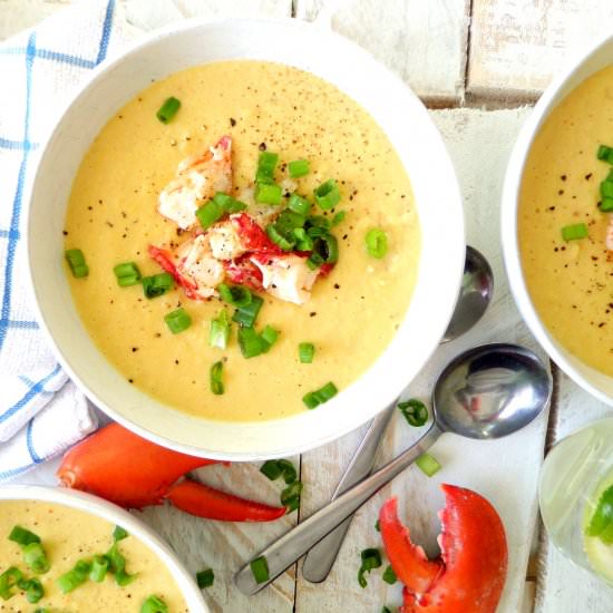 Sweet Corn Soup with Lobster