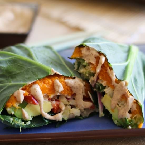 Sweet Potato Collard Wraps